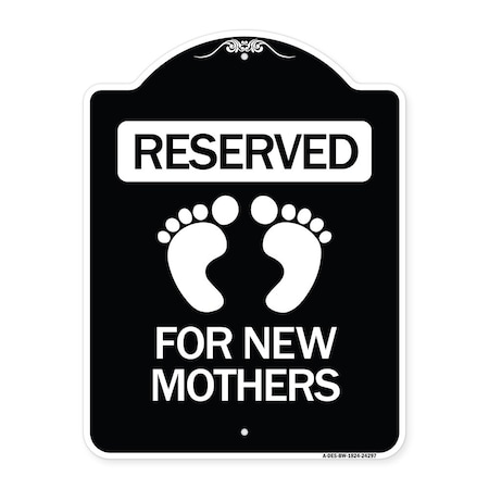 Blue Reserved Parking For New Mothers Heavy-Gauge Aluminum Architectural Sign